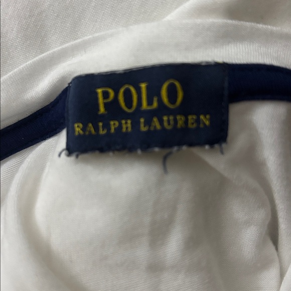 Polo by Ralph Lauren White Top with Red and Blue Flag Design - Picture 3 of 3
